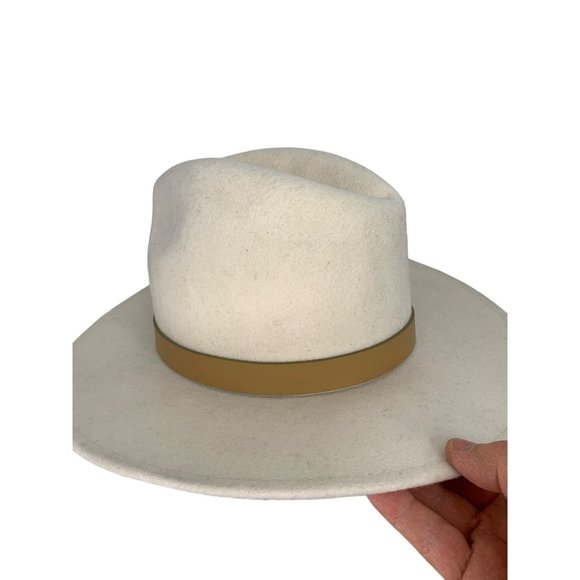Lack of Color Ivory Wool Fedora The Fader Hat size S EUC 6761 Women Gambler Sun main image 4